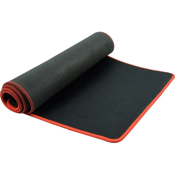 Gaming Mouse Pad for Keyboard and Mouse with Red Embroidery