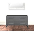 thumbnail image 5 of 59" Grey Solid And Manufactured Wood Six Drawer Dresser, 5 of 6