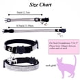 thumbnail image 6 of Rhinestone Cat Collar Breakaway with Bell Safety Buckle, Adjustable Diamond Girl Boy Kitty Cute Comfy Collar for Kitten Tiny Little Pets Rabbits, 6 of 6