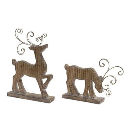 Melrose International LLC Deer (Set of 2) 7.5"H, 11.75"H Resin