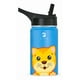 thumbnail image 2 of Botella de Agua para Niños 355ml Gatito | Con Asa, 2 Tapas, 2 Popotes y Cepillo | Libre de BPA | B Life, 2 of 6