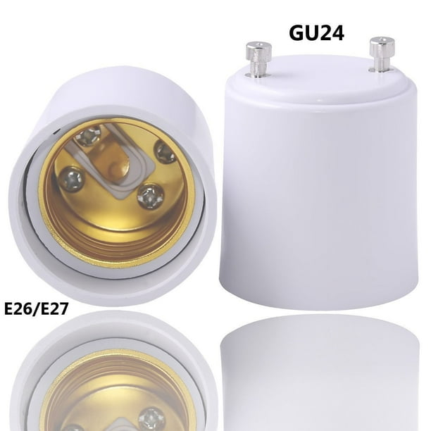 Generic GU24 To E26/E27 Adapters Converts Pin Base Fixture (GU24) To