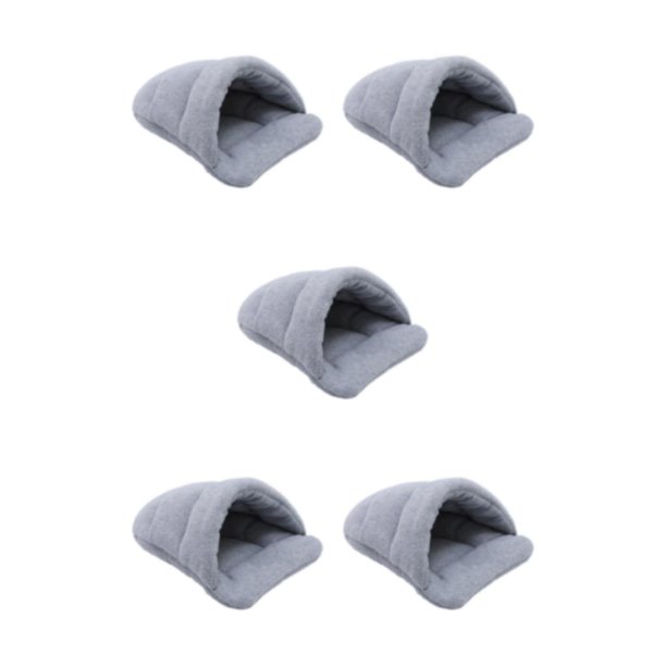Greeniant Cama de Tela para Mascotas Amigo Peludo Acogedor y cálido Saco de Dormir y cómodo Saco de Dormir cálido para Mascotas Gris Claro XS Type2 NO2