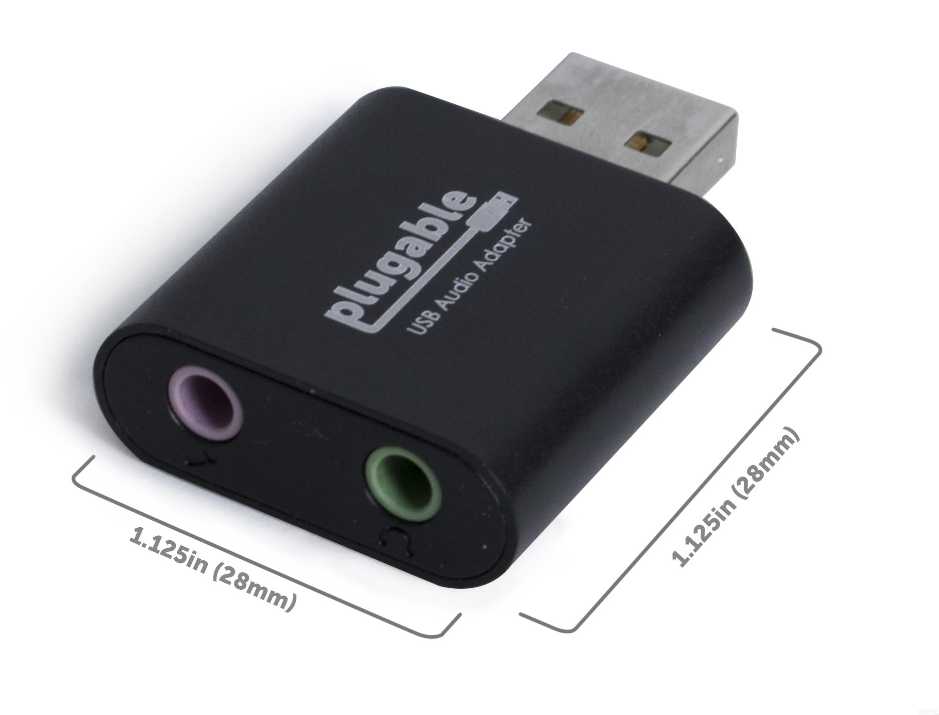 Plugable USB Audio Adapter with Speaker-Headphone Microphone Jack, Add an External Stereo Sound Card Any PC, Compatible with Windows, Mac, Linux - Walmart.com