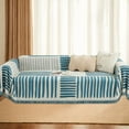 thumbnail image 6 of CASAFUN Reversible Sofa Cover Couch Covers for Sectional Sofa Stripe Jacquard Chic Furniture Protector for 3 Cushion Couch Sofa Washable Modern Couch Cover Blanket, 6 of 6