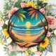 thumbnail image 3 of 3D Sunrise and Sunset Decor Stained Suncatcher for Hangings Decor, 3 of 5