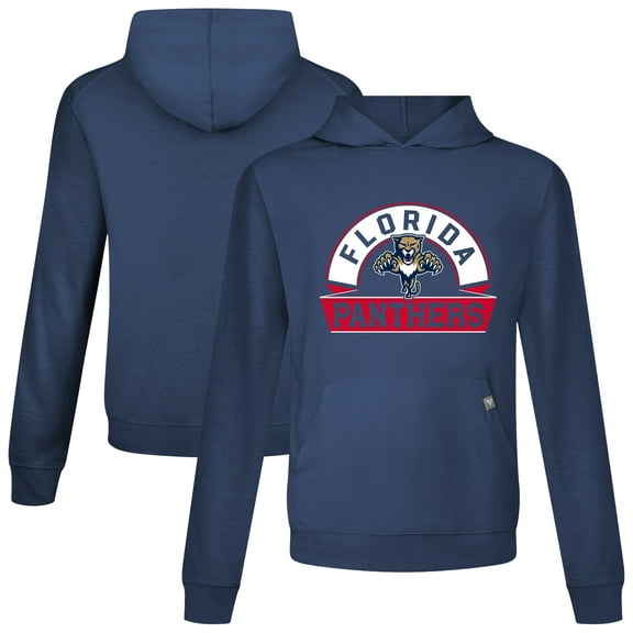 Men's Levelwear Navy Florida Panthers Relay Banner Arch Pullover Hoodie