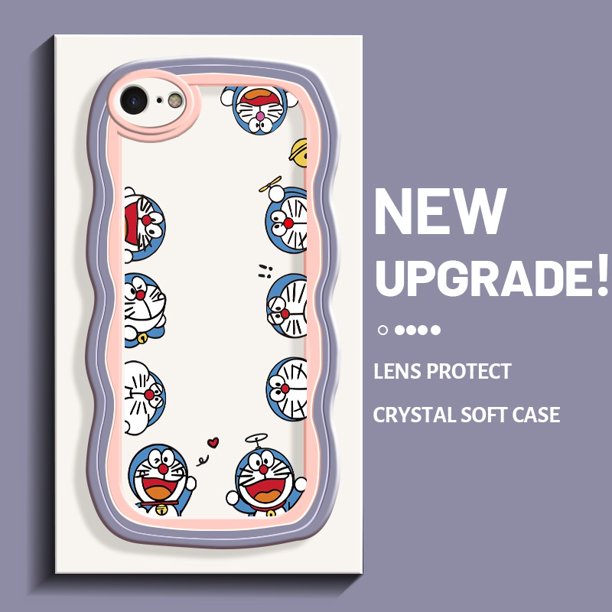 Funda de teléfono para iPhone 6 6plus 6s 6s Plus funda para teléfono Doraemon HP funda blanda a prueba de golpes borde de onda colorido gato transparente funda protectora creativa silicona cubierta tr