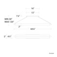 thumbnail image 3 of WAC Lighting Pavilion 44" LED Transitional Aluminum Linear Pendant in Brass, 3 of 3