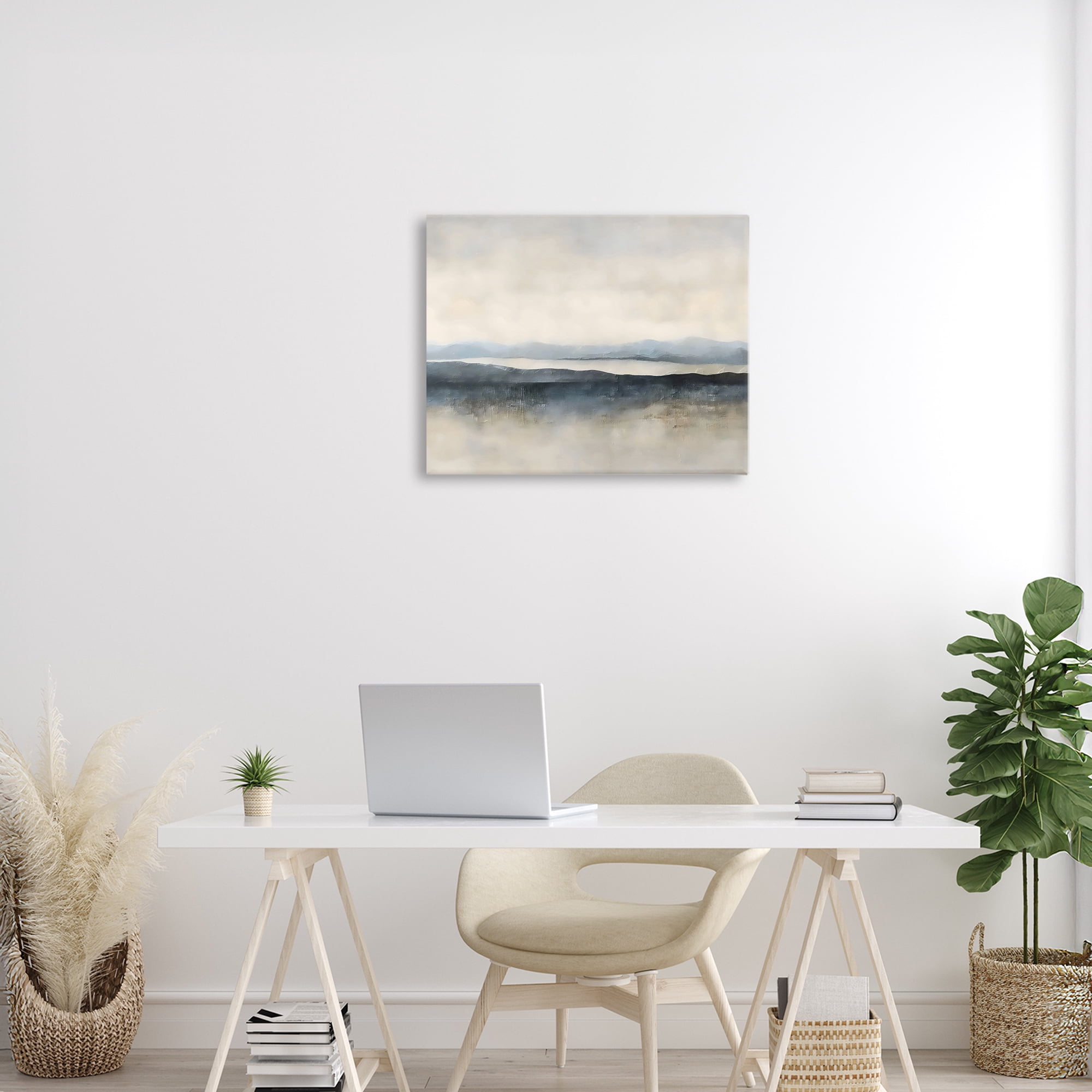Stupell Industries Misty Muted Horizon Canvas Wall Art, design by Riley B