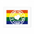 thumbnail image 1 of Love LGBT Rainbow Postmark Photo Mount Frame Picture Art Painting Desktop 5x7 inch, 1 of 3