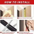 thumbnail image 4 of 49 Feet Self-Adhesive Rubber Weather Stripping Door Seal Strip, Easy Cut to Size D-Shape Door Weatherstripping for Door Frame Insulation (Black), 4 of 8