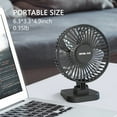 thumbnail image 3 of OPOLAR USB Desk Fan, Small but Mighty, Quiet Portable Fan for Office Home Table, 40° Adjustment for Better Cooling, 3 Speeds, 4.9 Ft Cord, Black-White, 3 of 7