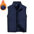 thumbnail image 2 of AnuYalue Mens Fleece Vest Big and Tall Windproof Full Zip Vests Winter Trendy Stand Collar Zipper Pockets Sleeveless Jackets, 2 of 7