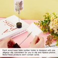 thumbnail image 4 of 24 Pcs Table Number Holder Cube Base Memorandum Clips Holders Place Card Holder Wood Bulk Picture Stands for Table Card Display Stands for Wedding Birthday Party, 4 of 9