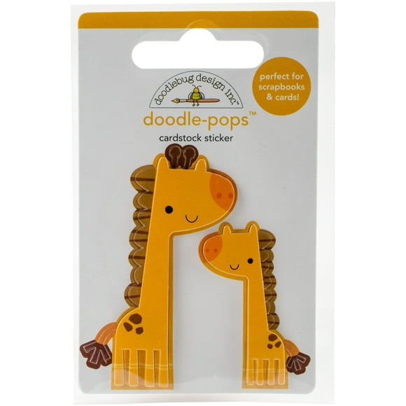 Doodlebug Doodle-Pops 3D Stickers -au Zoo Jenny & Jojo Girafe