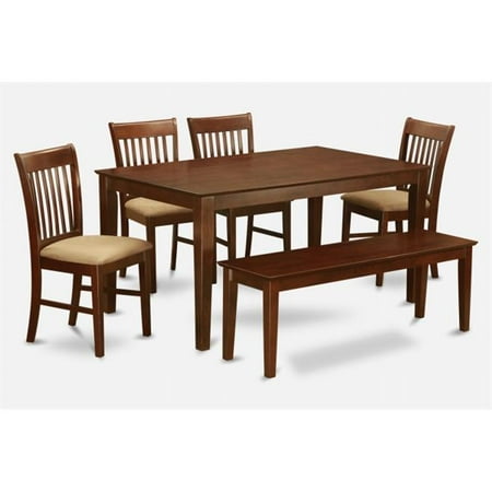 East West Furniture Cano6c Mah C 6 Piece Dining Room Table With