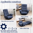 thumbnail image 3 of 360 Degree Swivel Floor Chairs for Adults, Gaming Floor Chair with Back Support, 14 Angles Adjustable Comfortable Floor Lounge Chair Folding Video Game Chairs Office Bedroom, 3 of 8