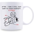 thumbnail image 2 of 1 Year Anniversary Mugs for Boyfriend Girlfriend - 1st Wedding Anniversary Mugs for Husband Wife - 1 Year Anniversary 11 oz Coffee Mug for Him Her, 2 of 7