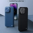 thumbnail image 2 of Cowithday CamShield Prop Case for iPhone 15 Pro Max with Camera Cover, Support Wireless Charging, Shockproof Kickstand Anti-Fingerprint [Skin Friendly] Case for iPhone 15 Pro Max - Blue, 2 of 11