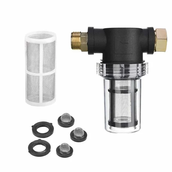 Garden Hose Inlet Filter Inline Water Pressure Washer Sediment Filter #W2