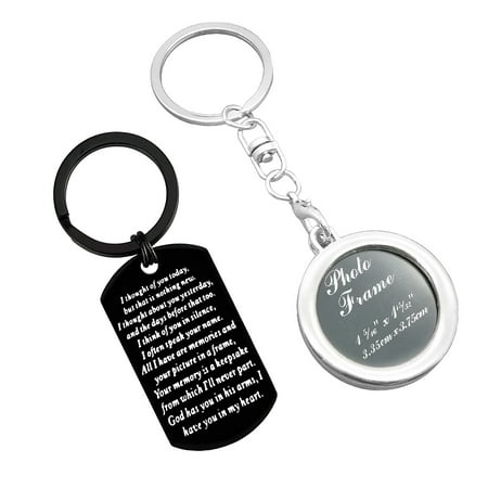 Sympathy Gift Memorial Keychain with Frame I Thought of You Keyring for Loss of a Loved One Pet Dog Grandma Grandpa Family Memorial Gifts Remembrance Key Chain Sympathy Jewelry Memory Gifts