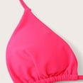 thumbnail image 6 of XIAONU Solid Tie Halter Triangle Bikini Top for Women Plain Minimalist Summer Beach Pool Swim Separates, 6 of 7