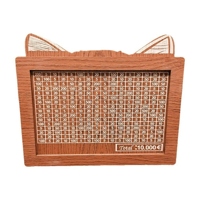 Hucha de madera con contador, caja para ahorrar dinero, estuche de almacenamiento, novedad vintage 10000 euros