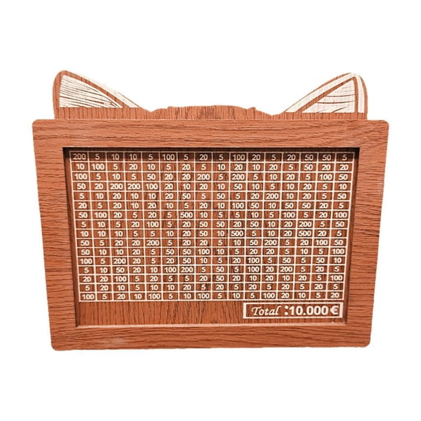 Hucha de madera con mostrador, decoración del hogar, caja de ahorros vintage, caja de ahorros 10000 euros