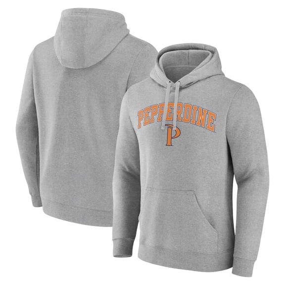 Men's Gray Pepperdine Waves Campus Pullover Hoodie