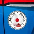 thumbnail image 2 of Fun Tokyo-Inspired Round Car Sticker - Creative Waterproof PVC Decal, 12x12cm, Durable Adhesive for Cars, Helmets, & More - Easy to Apply Decorative Accessory, 2 of 6