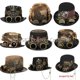 thumbnail image 2 of Sombrero de copa Steampunk con gafas para hombre, sombrero de copa de Bowler, sombrero de copa Vintage para Halloween, gótico, Carnaval, club nocturno, 2 of 4