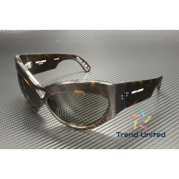 SAINT LAURENT SL 73 002 Cat Eye Injection Havana Grey 67 mm Women's Sunglasses