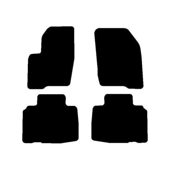 Auto Mats and Accessories 4 Piece Set Custom Carpeted Floor Mats Compatible with 2015-2024 Ford Edge (Black) Made in the USA