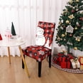 thumbnail image 5 of Touchbetter Christmas Chair Covers Set of 4, Removable Washable Merry Christmas Dining Chair Seat Covers Stretch Protector Slipcovers for Dining Room Kitchen Holiday Party Decor, Red Buffalo Plaid, 5 of 8