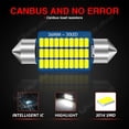 thumbnail image 3 of KEIN Festoon Led 28MM 31MM 36MM 39MM 41MM C5W C3W C10W Coche Lámpara De Techo Placa De Matrícula Cúpula Interior Panel De Habitación Luz 21SMD 3014 Auto Motocicleta Blanco Cálido DC12V, 3 of 3