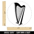thumbnail image 2 of Harp String Instrument Self-Inking Rubber Stamp Ink Stamper - Fuchsia Ink - Medium 1 Inch, 2 of 7