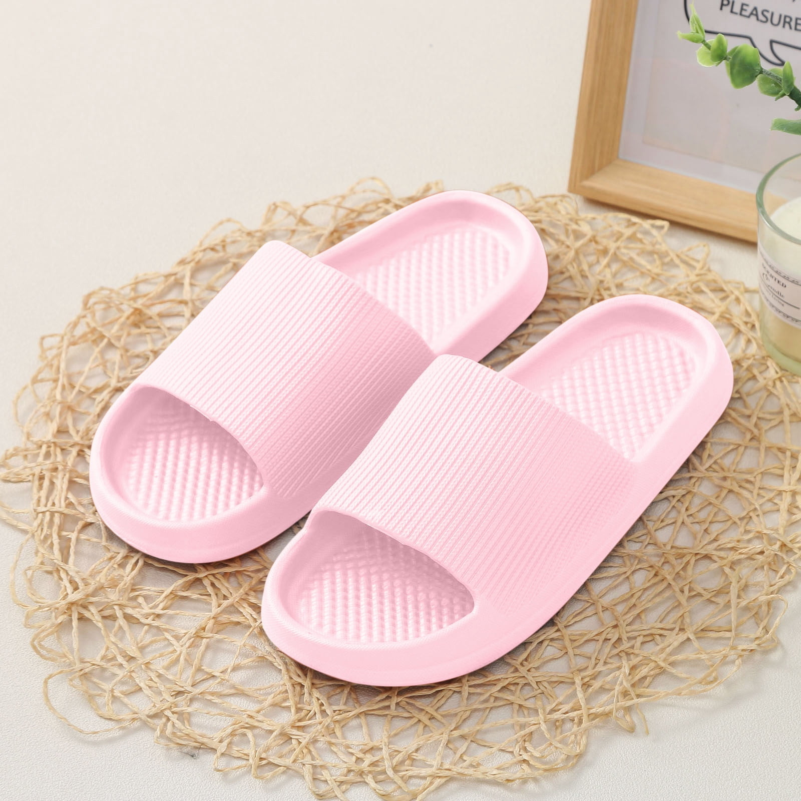 nsendm Women Shoes Adult Female Closed Back Slippers for Women Men and Women Home Slippers Slippers Flat Non Slip Bathroom Slippers for Women Soft