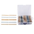 thumbnail image 1 of Juego de resistencias de 2600 Uds., 130 valores, 1/4W, película metálica 1%, materiales duraderos, suministros eléctricos de resistencia pequeña VoborMX herramienta, 1 of 8