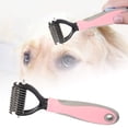 thumbnail image 1 of Universal Pet Grooming Tool Double Deshedding Comb Stainless Steel Massage Brush for Dogs and Cats, 1 of 4