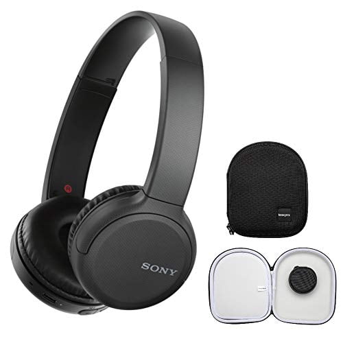 Sony WH-CH510 Wireless On-Ear Headphones Black (WHCH510/B) with Knox Gear Hard-Shell Case Bundle (2 Items)