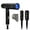 Black, variant on AirFold - Ionic Foldable Dryer + Blowout Brush Set with 2 Detachable Heads