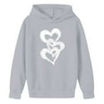 thumbnail image 4 of Sudaderas con capucha para niños y niñas, sudaderas casuales de manga larga, lindas sudaderas de gran tamaño con bolsillo de polar, chaquetas para niñas, 4 of 4