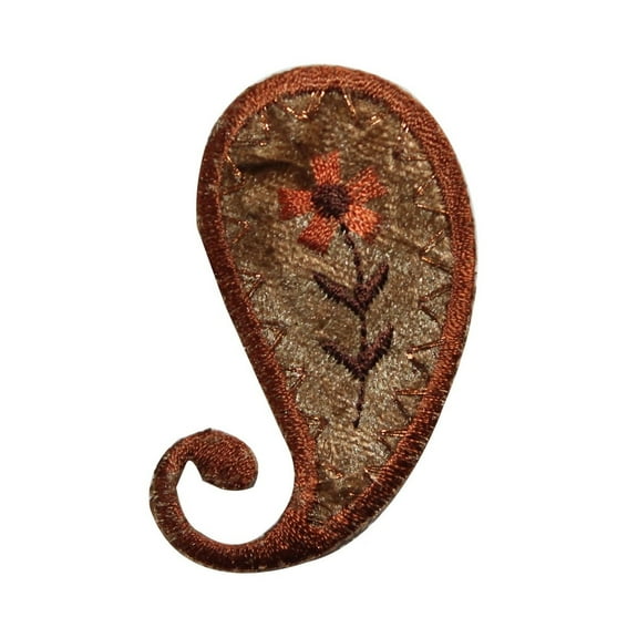 ID 7003 Flower Paisley Pattern Patch Western Design Embroidered Iron On Applique