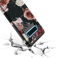 thumbnail image 2 of Samsung Galaxy S10 Plus Case, Rosebono Slim Hybrid Shockproof Hard Cover Graphic Fashion Colorful Skin Cover Armor Case For Samsung Galaxy S10 Plus (Black Marble Flower), 2 of 5