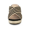 thumbnail image 6 of BLISSFUL STEP Women's Crisscross Strap Platform Slide Wedges Sandals, 6 of 8