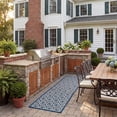 thumbnail image 4 of Safavieh Courtyard Amelia Geometric Indoor/Outdoor Runner Rug, Navy/Beige, 2'3" x 10', 4 of 14