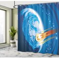 thumbnail image 5 of Ambesonne Fantasy Shower Curtain, Planet Galaxy Cosmos, 69"Wx70"L, Violet Blue Orange, 5 of 5