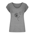 thumbnail image 2 of Gibobby Playeras Mujer Camisetas Cuello V Mujeres verano casual básico gráfico chaleco divertido playa vacaciones clásico ajuste camisa(Gris,XL), 2 of 3