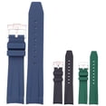 thumbnail image 2 of 20mm Curved End Watchband Sport Waterproof Soft Rubber Watch Strap Black Blue Green Men Women Diving Wrist Band, 2 of 6